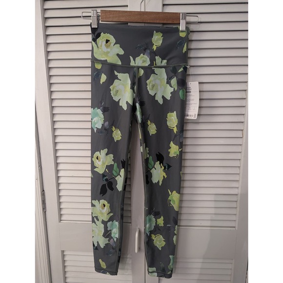 NWT Athleta Elation 7/8 Tight Green Floral XXS - Picture 1 of 5